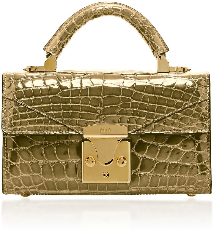 Stalvey 24K Gold Crocodile Mini Top Handle