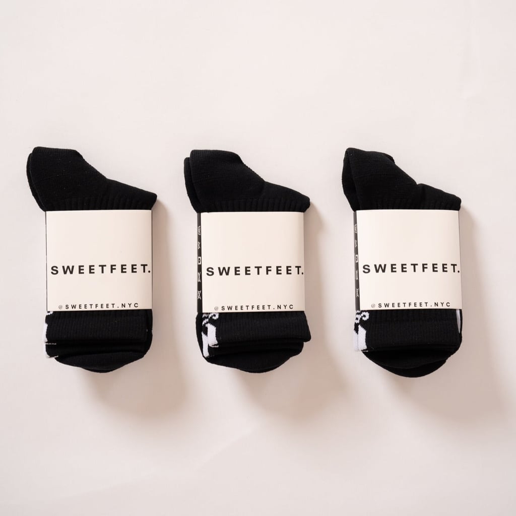 Sweetfeet Black Performance Compression Mid Crew Sock (3 Pairs)