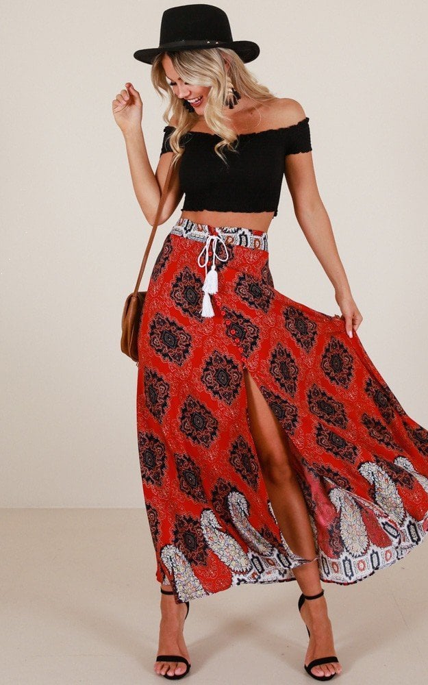 Boho maxi deals skirt 2018