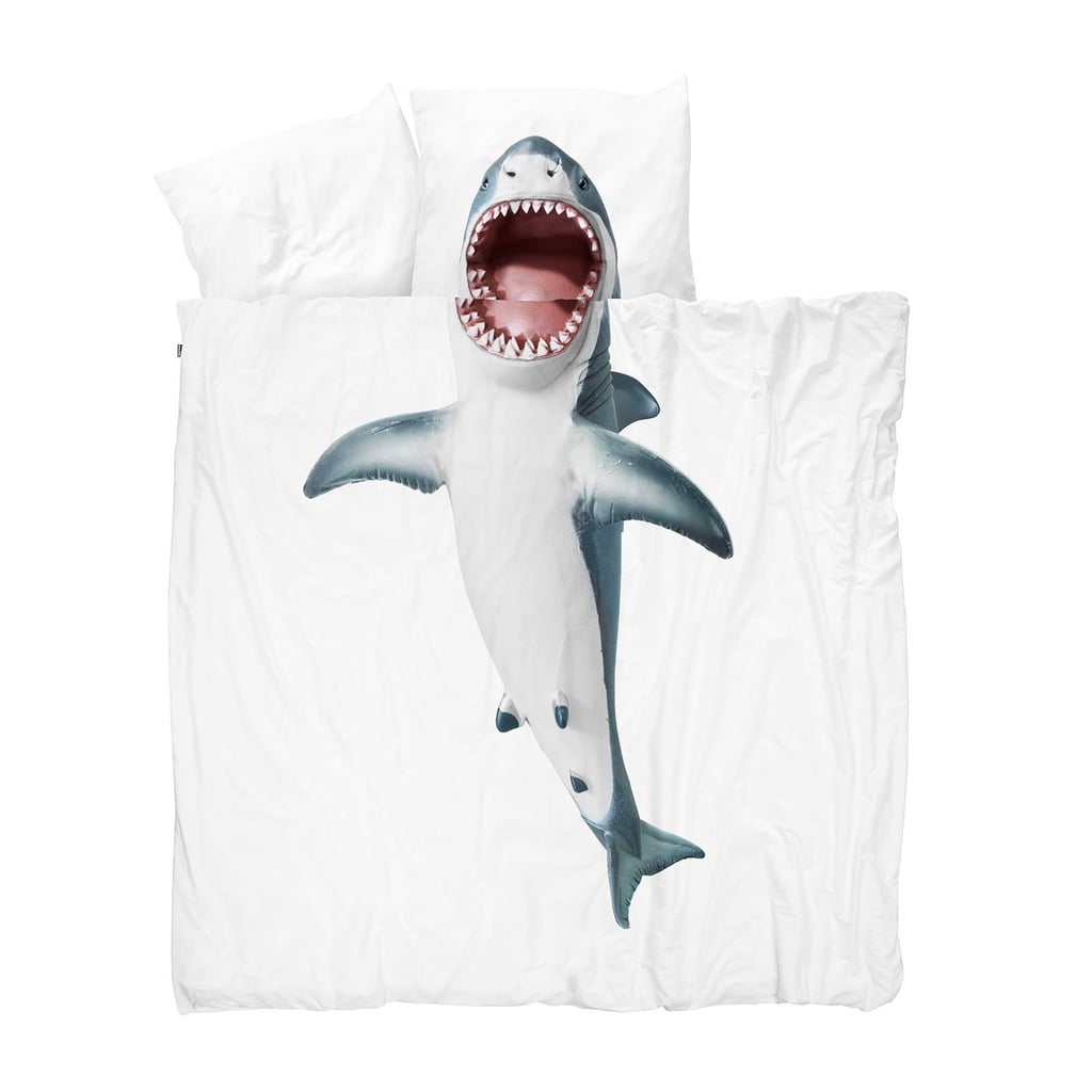 The Shark Duvet Cover Set ($119 and up) comes in twin, full, and queen sizes.