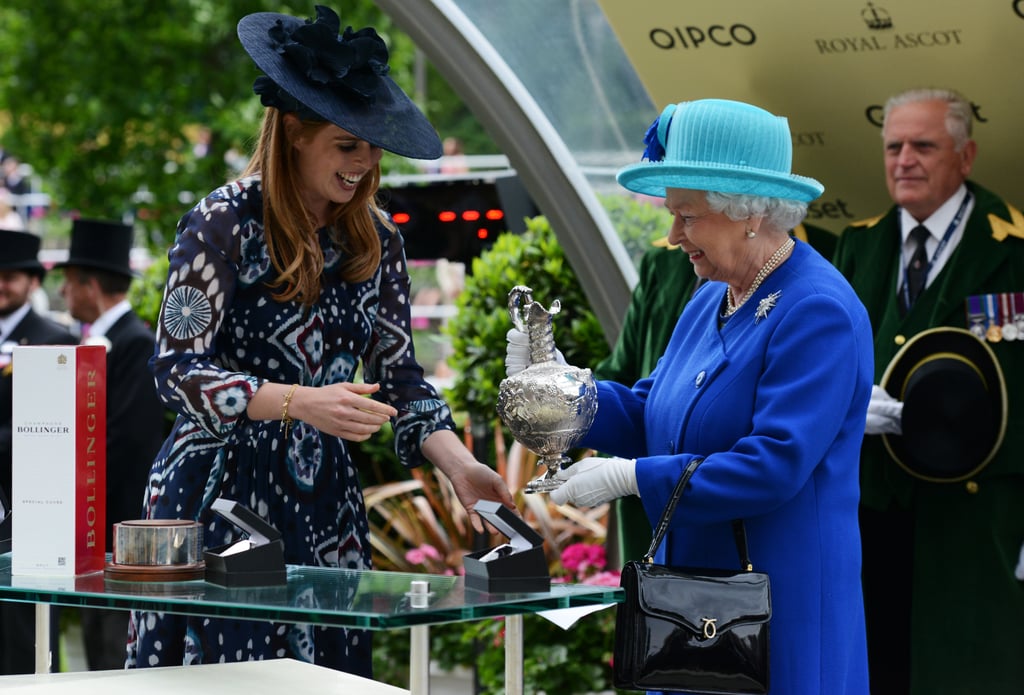 Princess Beatrice presented her grandmother with a prize during the Royal Ascot in 2016.