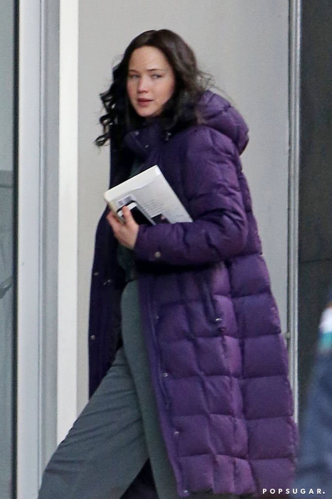 Jennifer Lawrence on the Set of Hunger Games Mockingjay