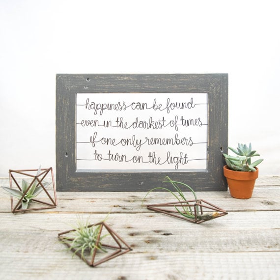 Framed Wired Harry Potter Quote