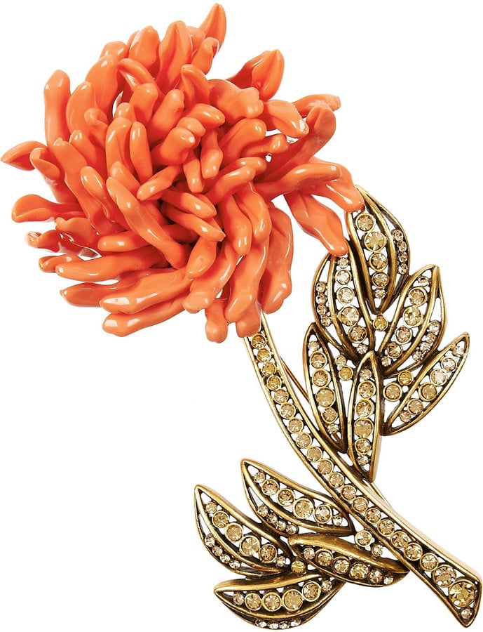 Oscar de la Renta Resin Flower Brooch