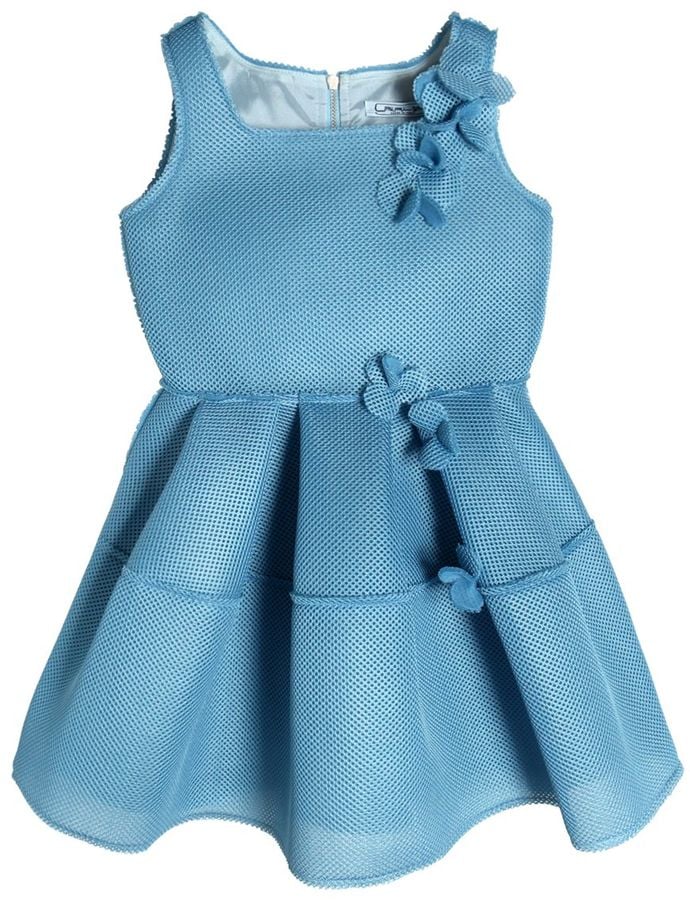 Sleeveless Floral Neoprene Mesh Dress