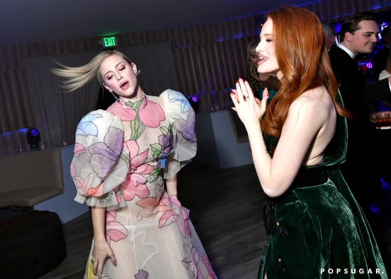 Lili Reinhart and Madelaine Petsch at the Vanity Fair Oscars Party 2020