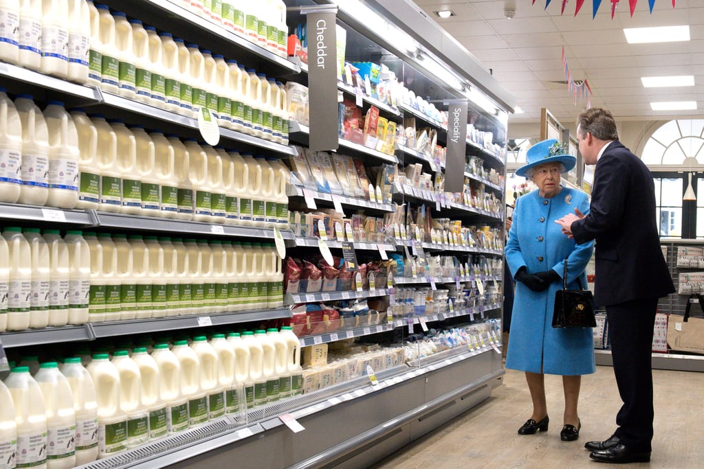 Queen Elizabeth at Waitrose Store in Poundbury Oct. 2016
