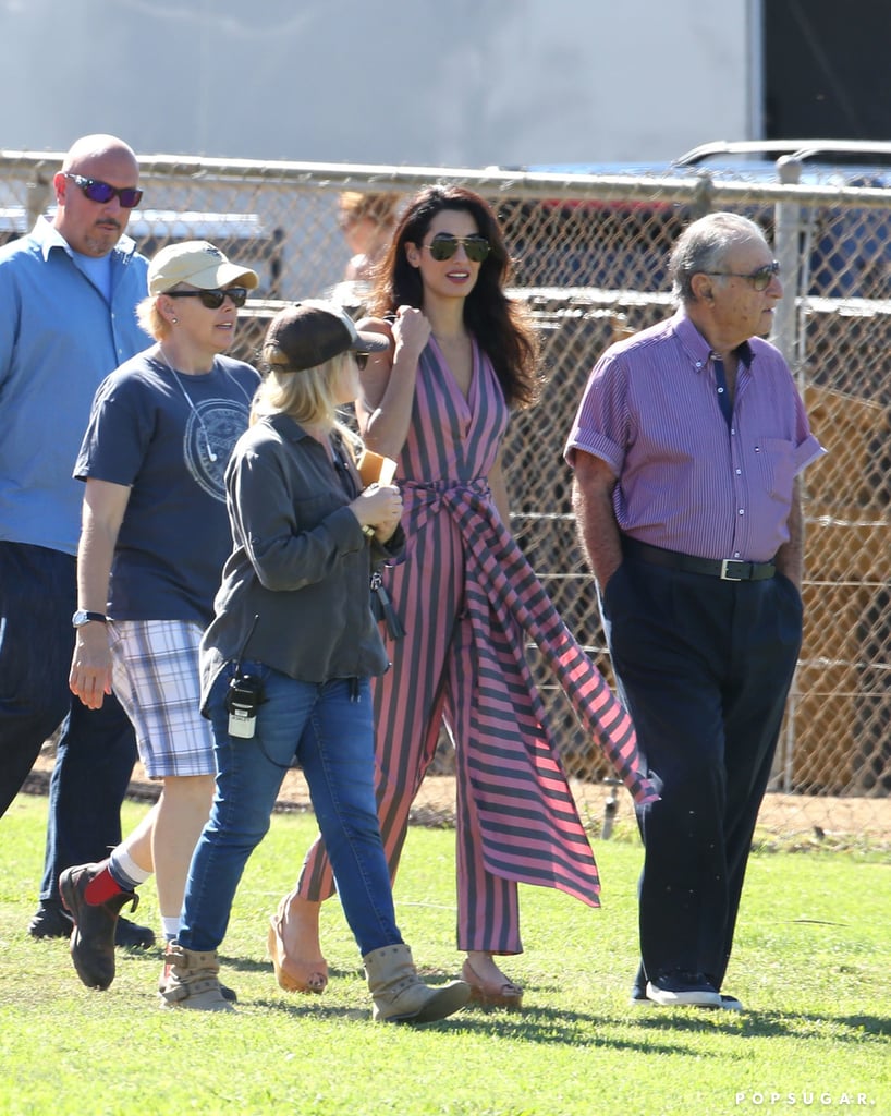 Amal Clooney Tome Jumpsuit in LA October 2016