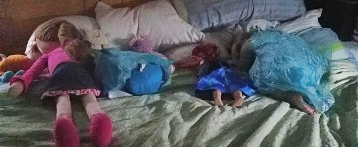Photo of Little Girl Doing an Active Shooter Drill