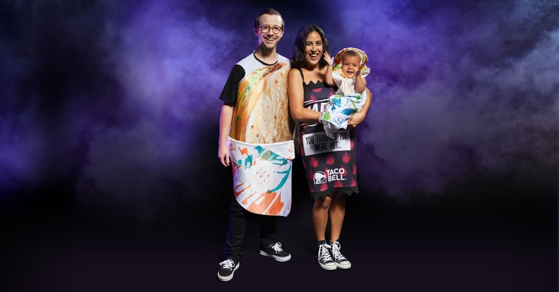 Taco Bell Cheesy Gordita Crunch Tunic, Diablo Sauce Dress, and 7-Layer Burrito Baby Bunting