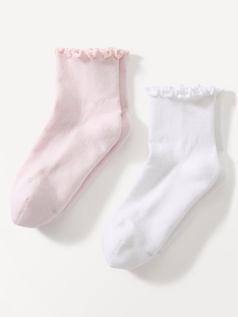 Ruffle Everyday Quarter Crew Sock 2-Pack