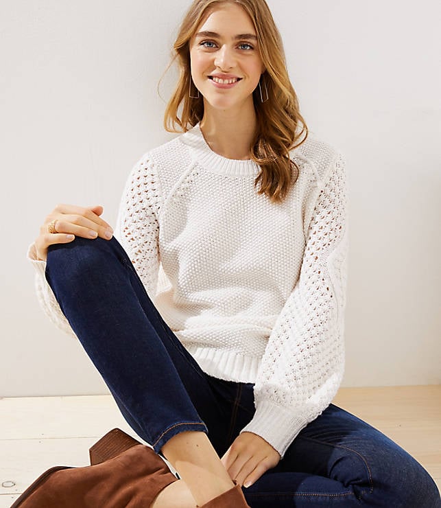 Loft Stitched Sleeve Sweater