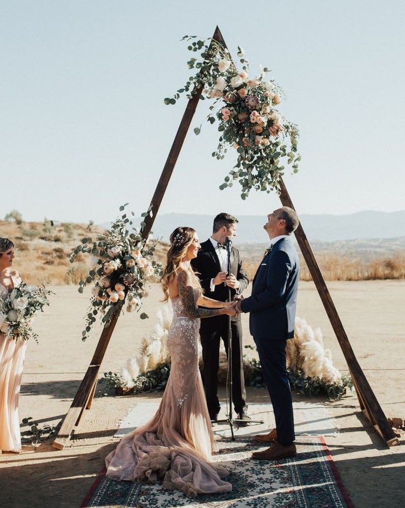 Triangle wedding arch cheap