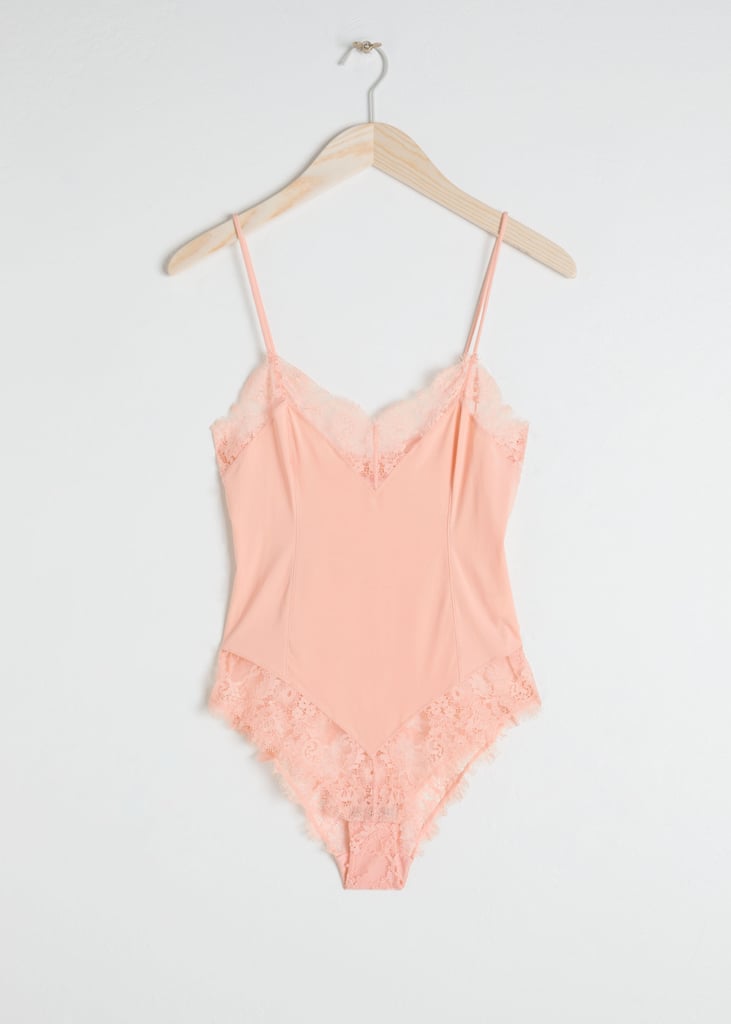 & Other Stories Floral Lace Bodysuit