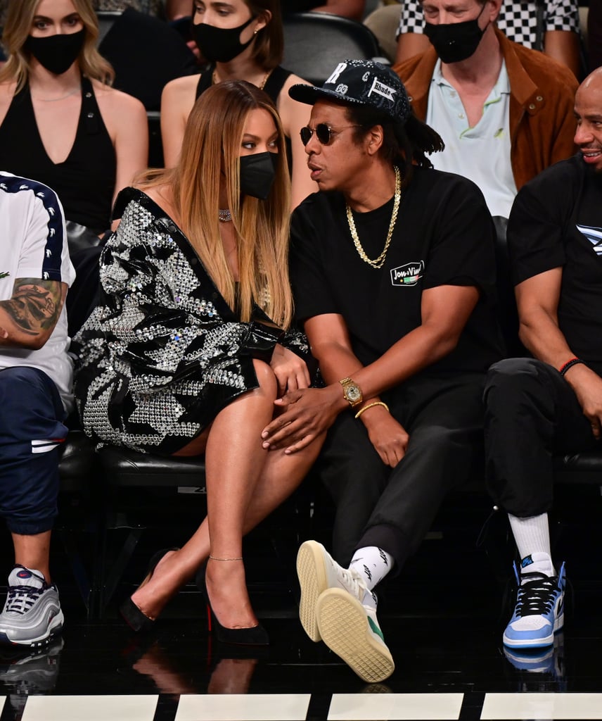 Beyoncé and JAY-Z Cuddle Up at Brooklyn Nets Game | Photos