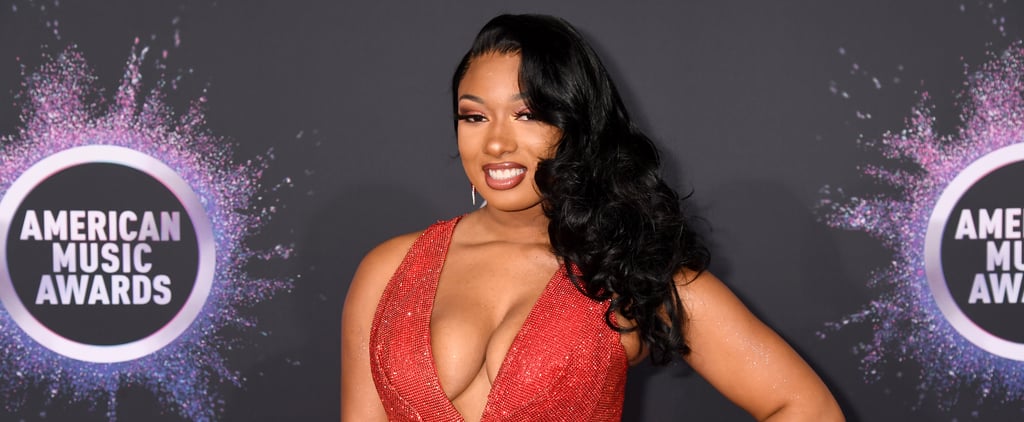 Megan Thee Stallion's Baby-Blue Reverse French Manicure