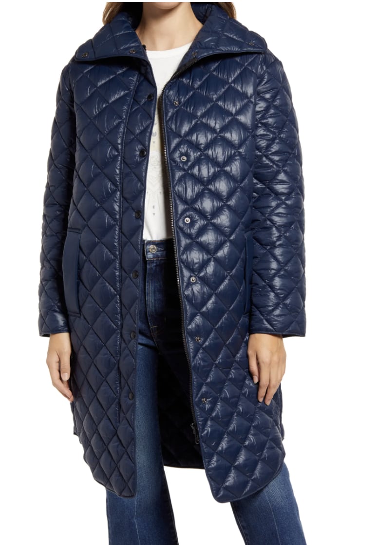 Contrast Lapel Vinyl Coat - Women - Ready-to-Wear