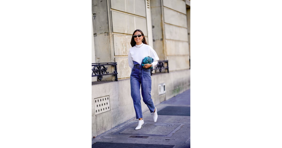 Channel your inner '80s girl with waist-cinching jeans and white boots ...