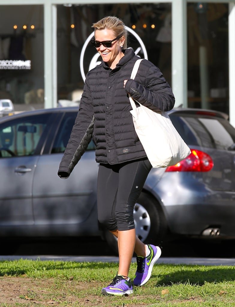Reese Witherspoon sported her famous smile in LA on Saturday.