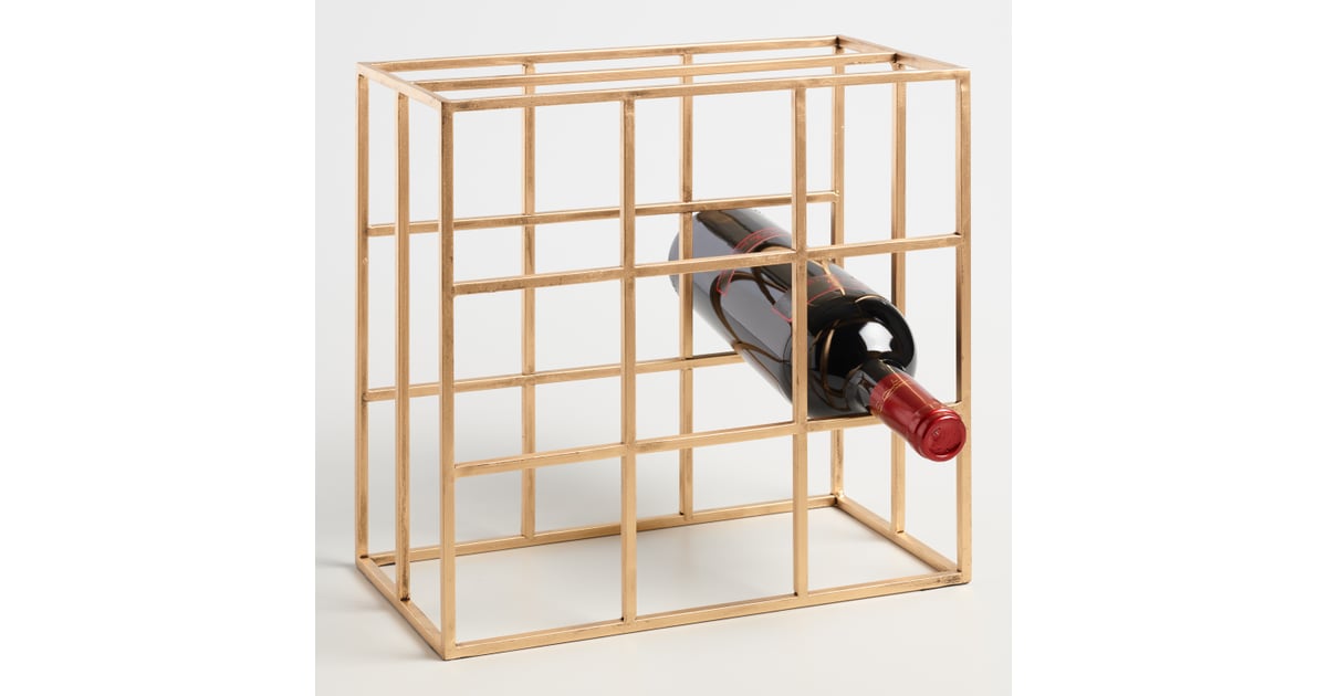 Gold Box Wine Rack (24) World Market September 2016 New Releases POPSUGAR Home Photo 9