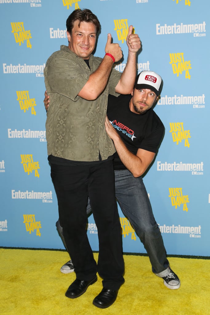 Nathan Fillion and Zachary Levi goofed around at the Entertainment Weekly bash in 2012.