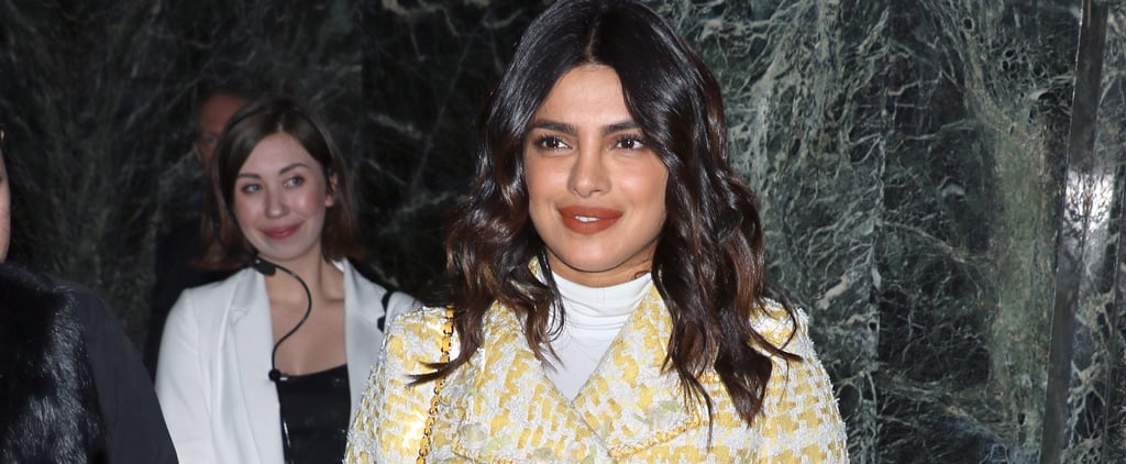 Priyanka Chopra Yellow Chanel Suit and PVC Boots