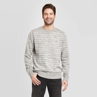 Striped Standard Fit Light Weight Crew Neck Sweater