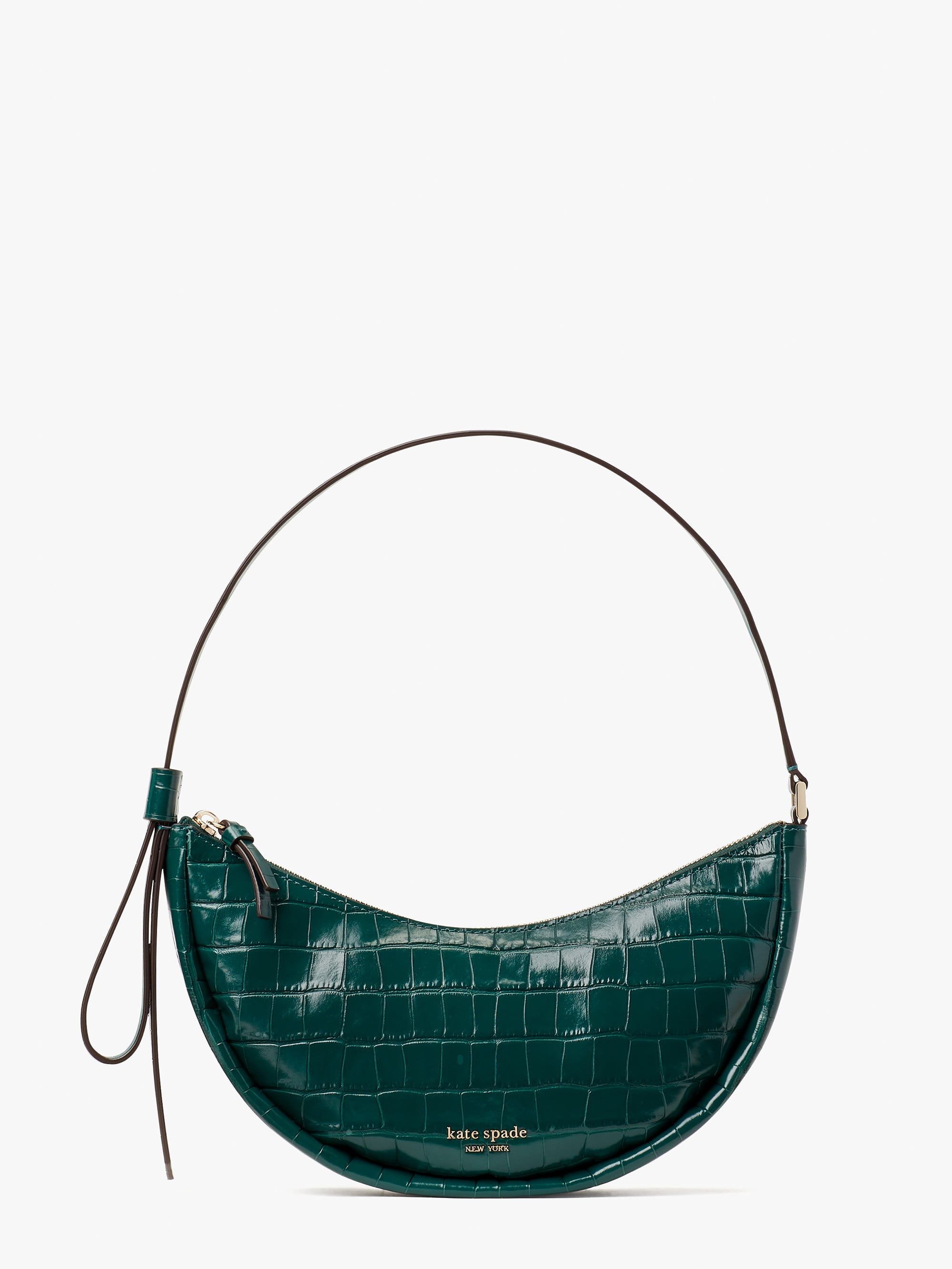 Black 'Katy Medium' shoulder bag with logo Kate Spade - Hobo crocodile-effect  medium bag Green - IetpShops Serbia
