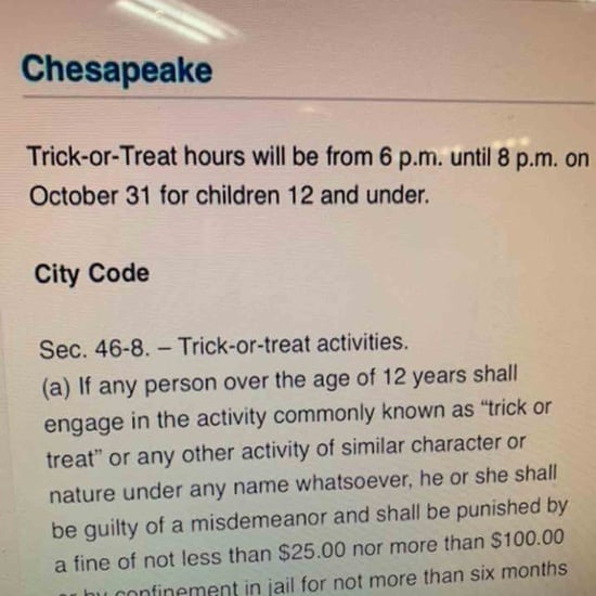 Town Threatens to Jail Kids Over 12  For Trick-or-Treating