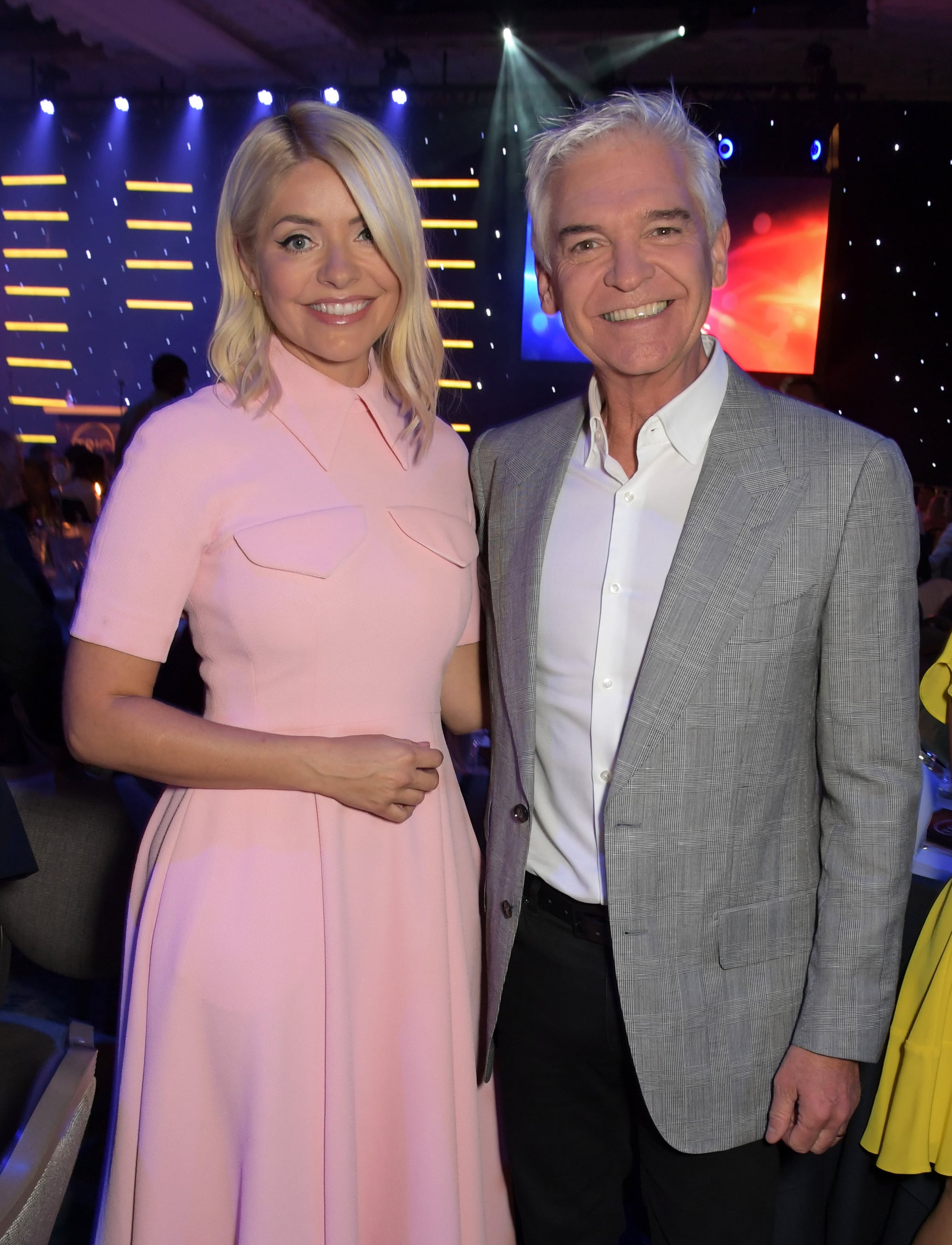 LONDON, ENGLAND - JULY 06: Holly Willoughby (L) and Phillip Schofield attend The TRIC Awards 2022 at The Grosvenor House Hotel on July 06, 2022 in London, England. (Photo by David M. Benett/Dave Benett/Getty Images)