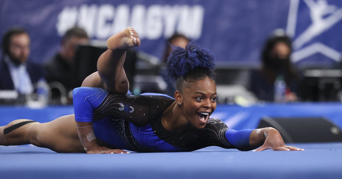 Watch Trinity Thomas Clinch the AllAround NCAA Title With a Perfect 10 Floor Routine Active