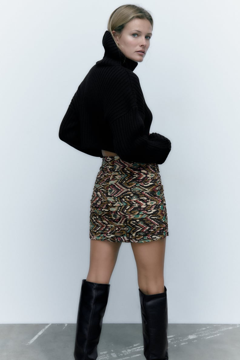 Pretty in Print: Zara Ruffled Printed Mini Skirt