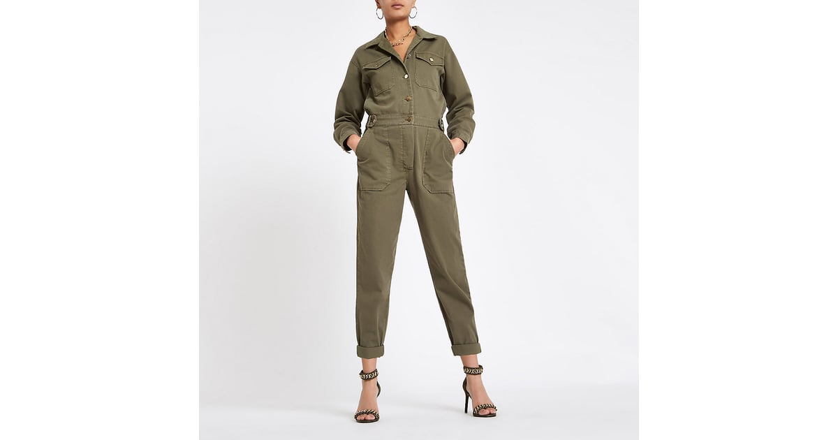 khaki boiler jumpsuit