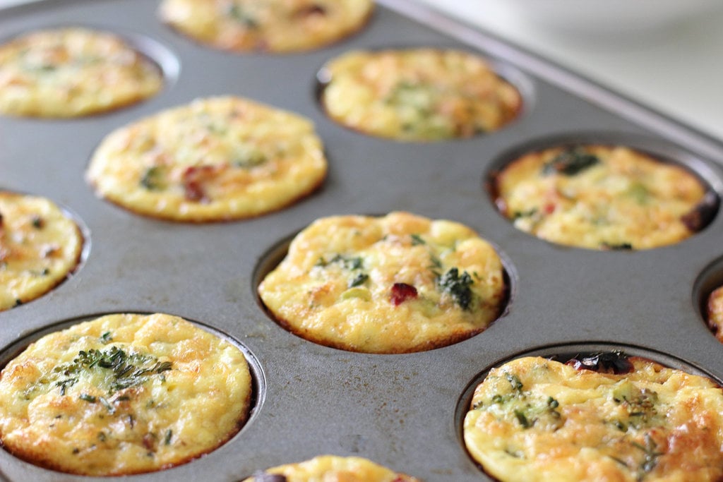 Freeze a big batch of turkey sausage, cheddar, and broccoli mini frittatas.