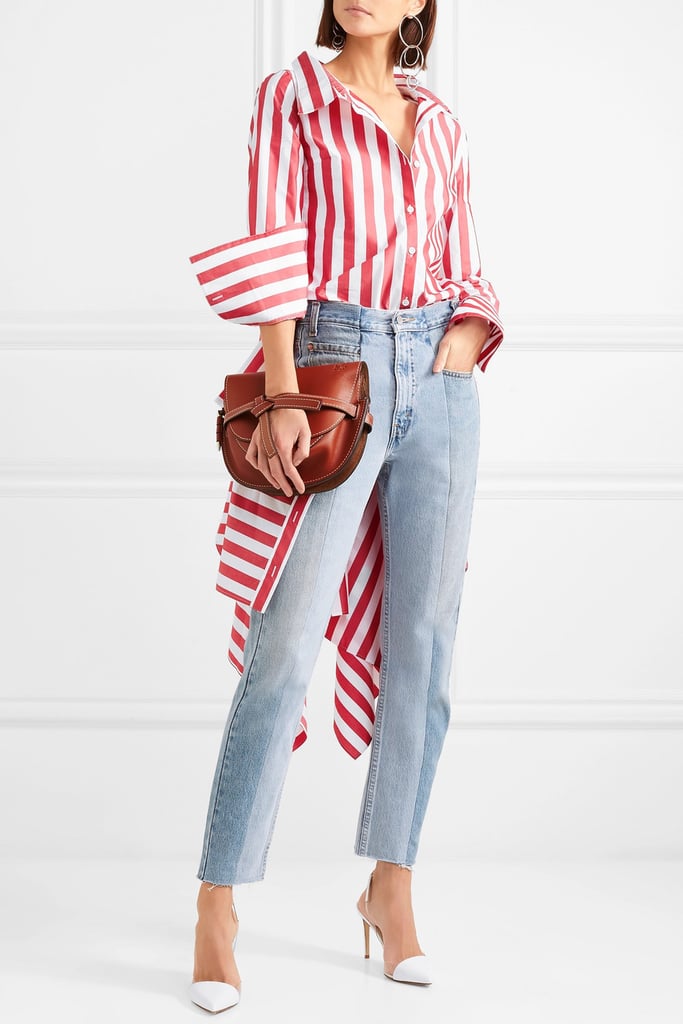 Monse Draped Striped Shirt