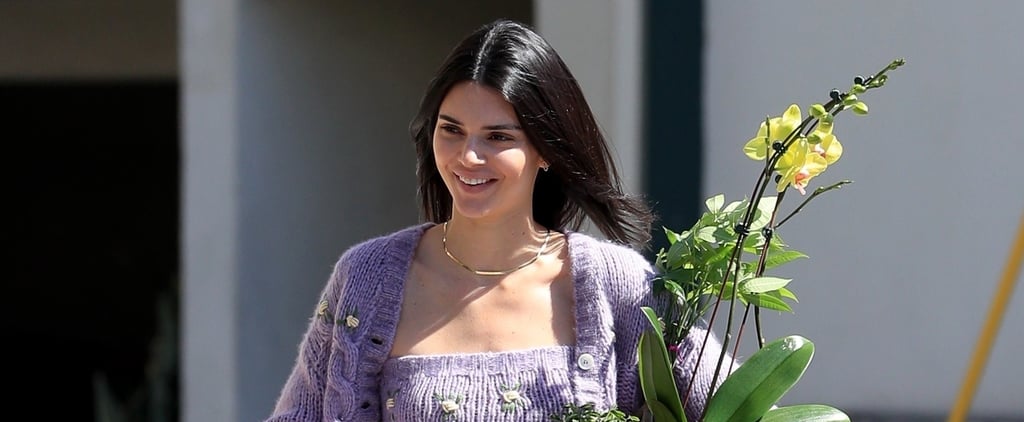 Kendall Jenner Purple Sweater and Jeans