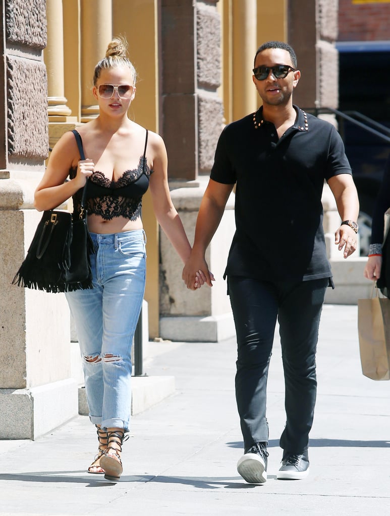 Chrissy Teigen and John Legend Hold Hands in NYC August 2016