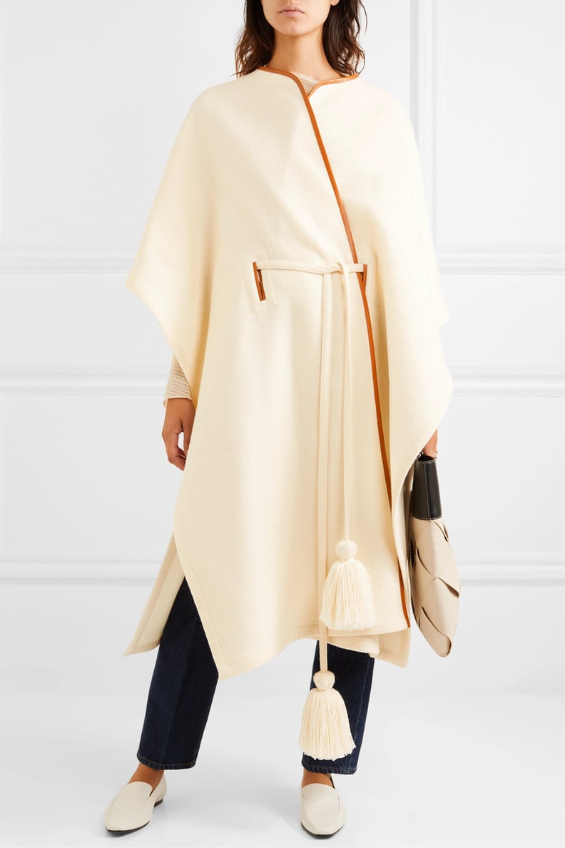 Jil Sander Leather-Trimmed Cape