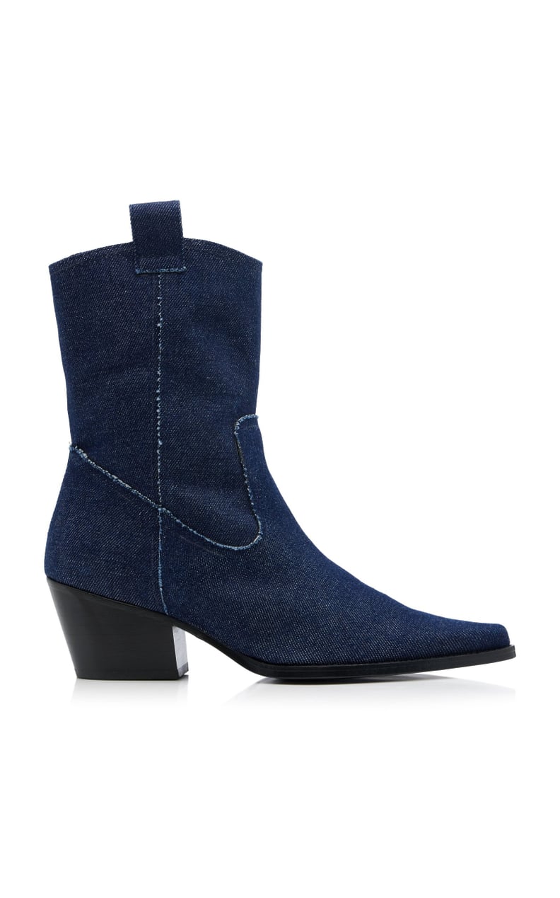 Staud June Denim Ankle Boots