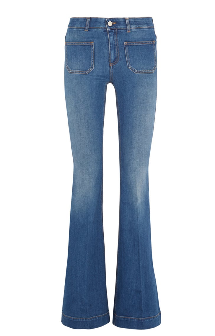 Stella McCartney High-Rise Flared Jeans in Mid — Denim ($395) | Fall ...