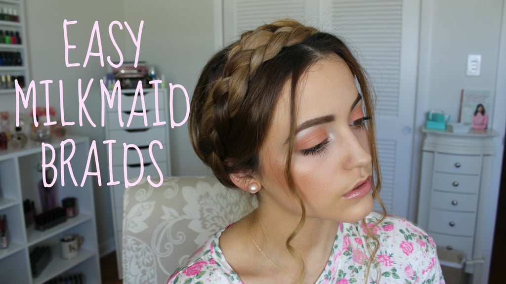 Easy Milkmaid Braids Updo