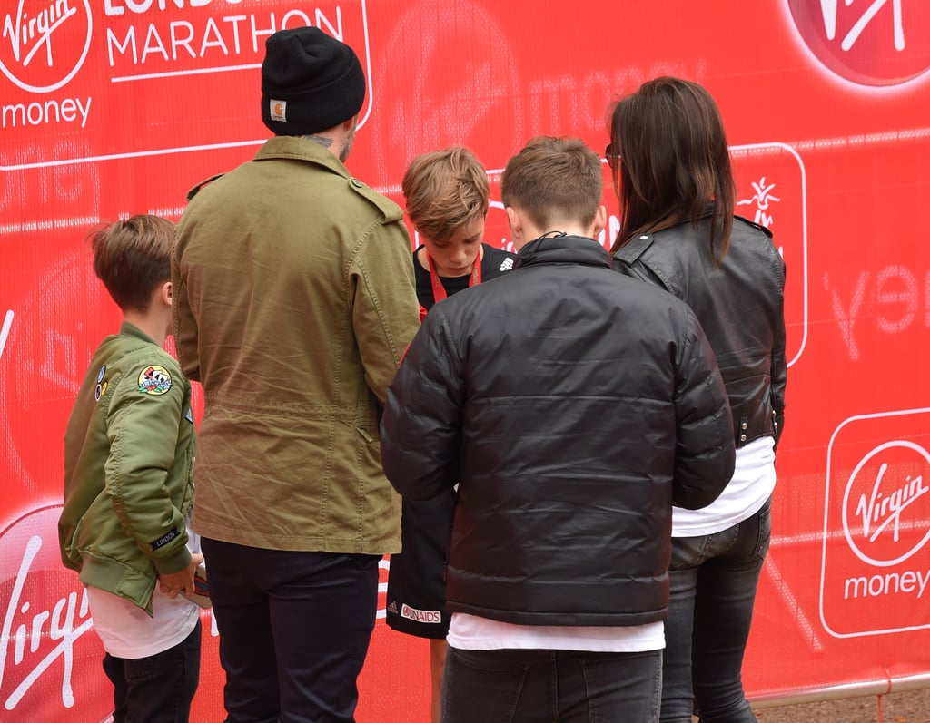 Beckham Family at London Marathon 2015 | Pictures