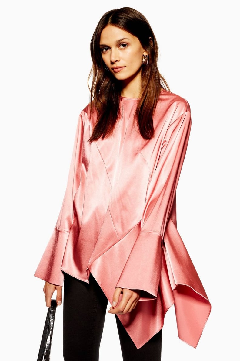 Topshop Satin Asymmetric Tunic