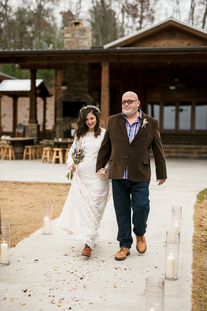 boho winter wedding guest