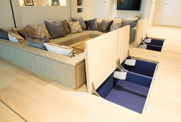 Clever storage is located underneath the floorboards as well.