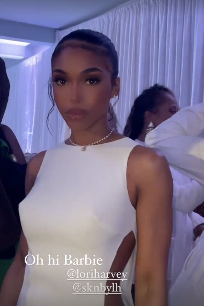 Lori Harvey's White Cutout Dress at SKN by LH Launch Party