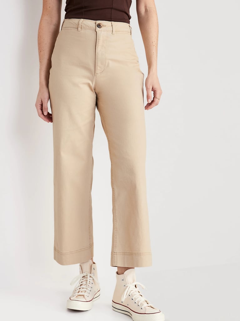 Old Navy High-Waisted Cropped Wide-Leg Chino Pants