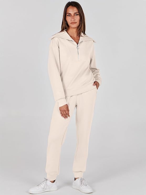 Women 2 Piece Outfits Pullover Sweatshirt Tracksuit Plus Size Jogger  Sweatpants Loungewear Matching Sweatsuit Set