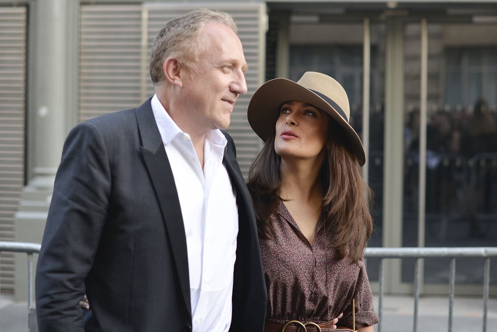 Arriving at the Saint Laurent show in Paris on June 28, 2015.