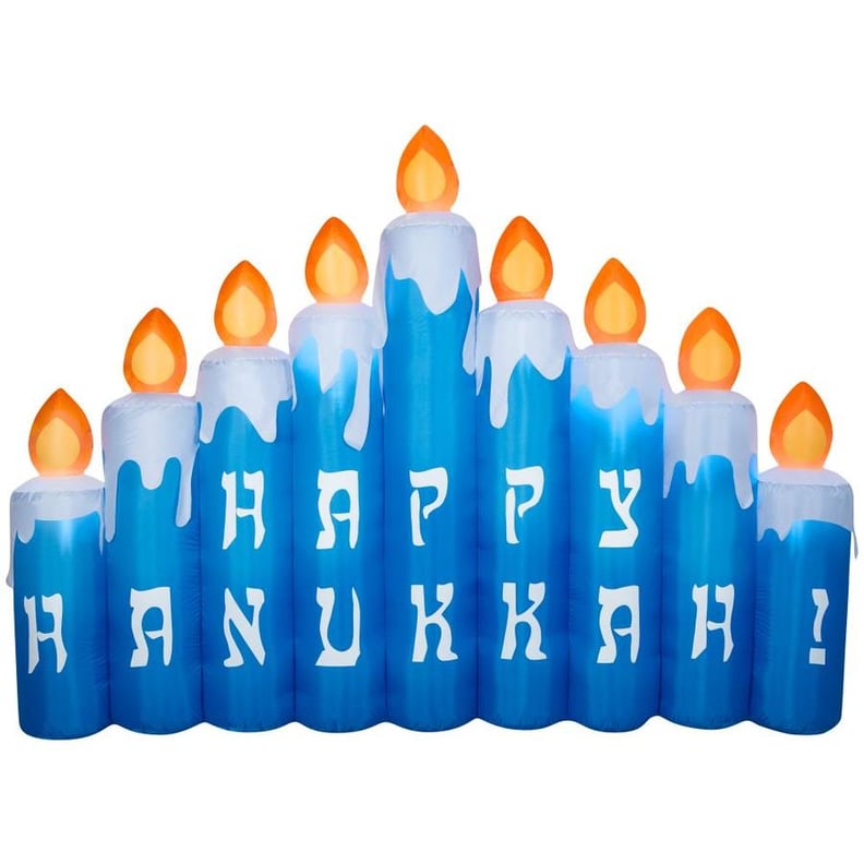 Gemmy 6-1/2 foot Airblown Hanukkah Candles Scene